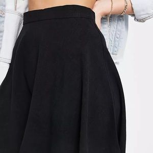 High Waist Flare Hem Skirt